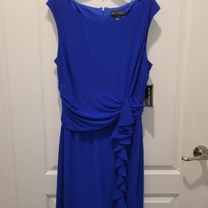 Royal Blue Sleeveless Evening Dress